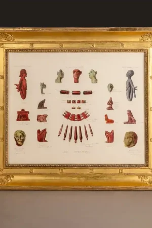 Vente Directe Anticomanie - planche gravée et gouachée de la collection Julien Gréau - tirage 90