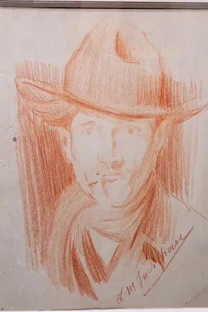 Soldes Louis Mathieu VERDILHAN (1875-1928) Autoportrait