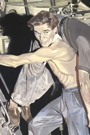 JAC MARS 1919-1992 Grande gouache Réaliste Homme en effort travailleur masculin torse nu signé Nouveauté